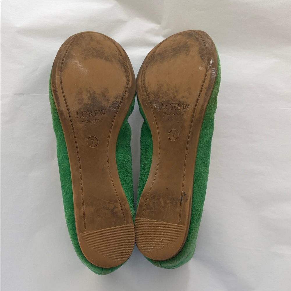 J. Crew Vibrant Green Suede Loafers - Picture 3 of 10